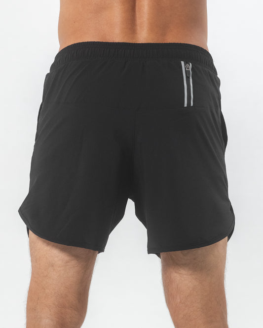 MINDFUL JOURNEYS RUNNING SHORTS BLACK