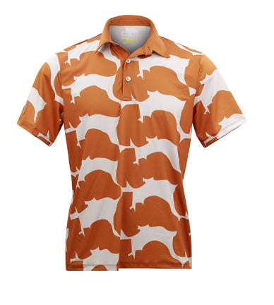 Abstract Cloud Button Polo Shirts